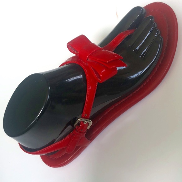 Prada Authentic Red Sandals Size 37.5 - Picture 2 of 16